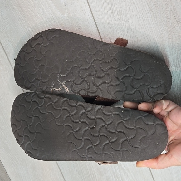 Birkenstock Women Gizeh Brown Sandals Slide Shoes Sz 39/8 Regular - Picture 10 of 10